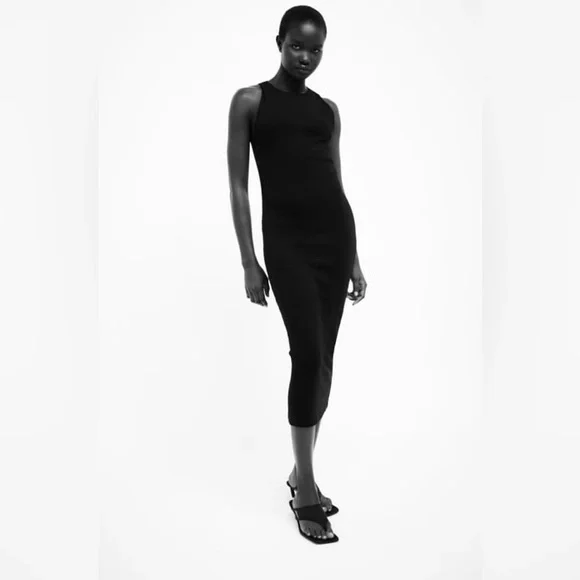 zara black halter dress ZW COLLECTION SATIN EFFECT - Halter neck dress with a bare back Zara - Satin Halter Mini